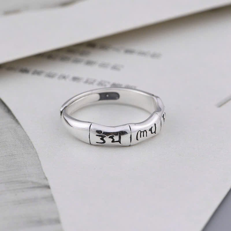  Nhẫn Bạc Chữ Phạn Lục Tự Minh Chú - NB802 