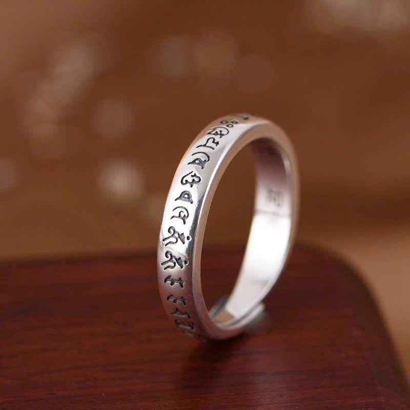  Nhẫn Bạc Chữ Phạn Lục Tự Minh Chú - NB805 