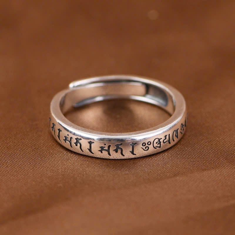  Nhẫn Bạc Chữ Phạn Lục Tự Minh Chú - NB805 