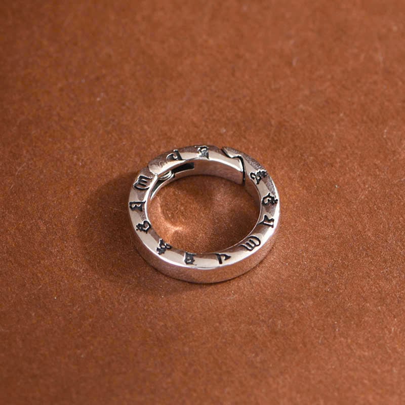  Mặt Dây Bạc Chữ Phạn Lục Tự Minh Chú - MB413 