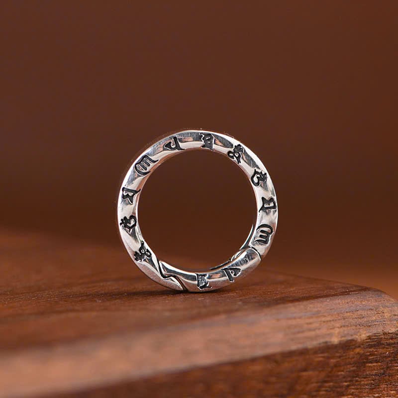  Mặt Dây Bạc Chữ Phạn Lục Tự Minh Chú - MB413 