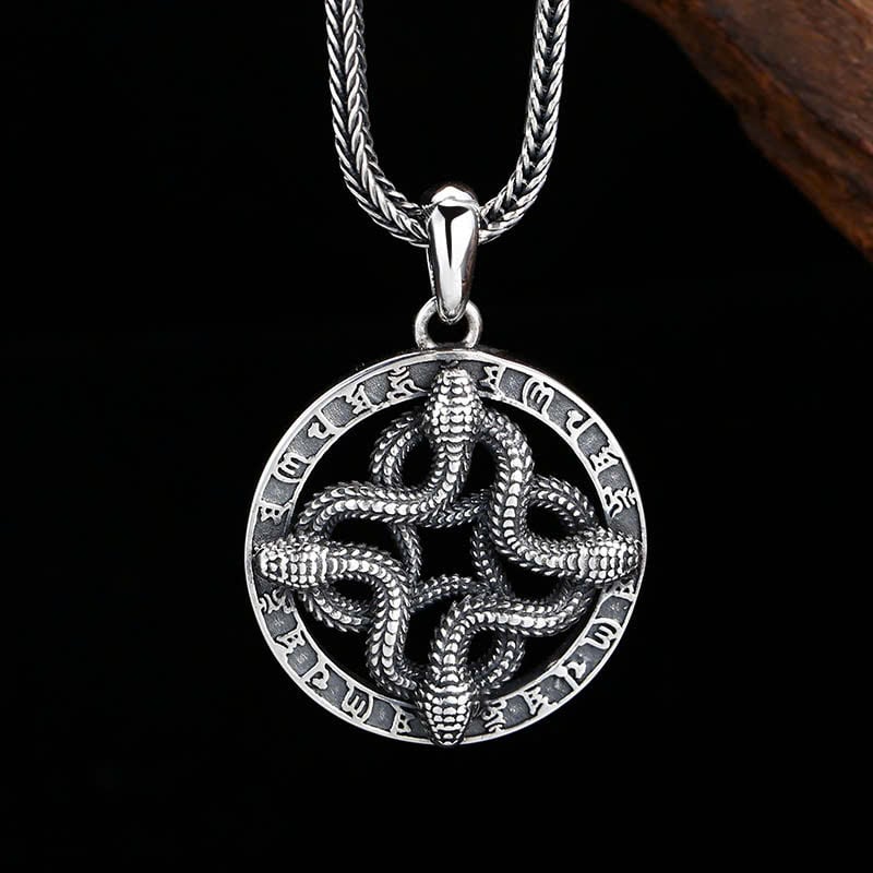  Mặt Dây Bạc Thái Rắn 4 Đầu - MB420 