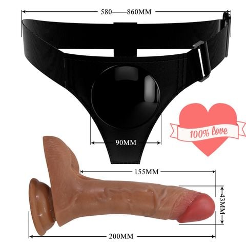 Dương vật giả gắn dây đeo có rung bắn tinh như thật