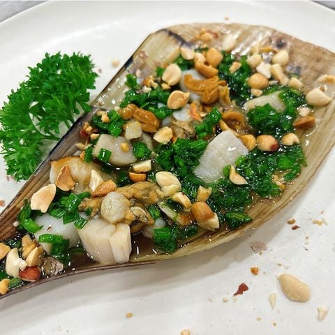 Sò Mai Size Đại Nướng Mỡ Hành Đậu Phộng