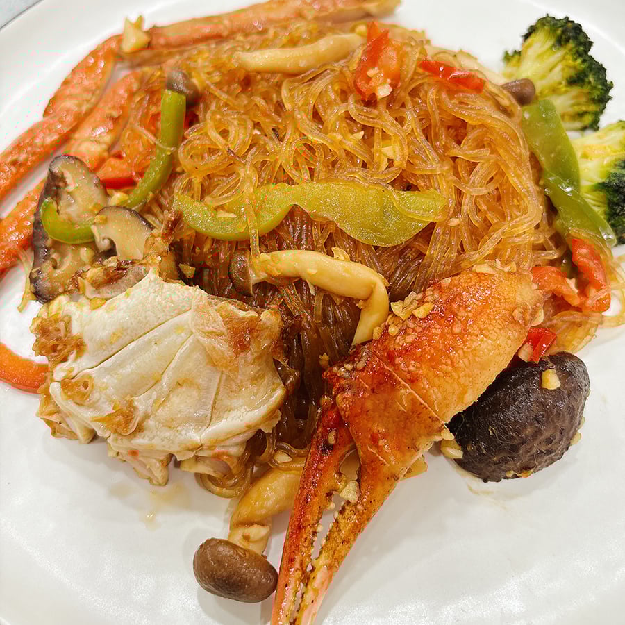  Miến Cua Tuyết Lột Vỏ Sốt X.O (Vị Cay Nhẹ) 