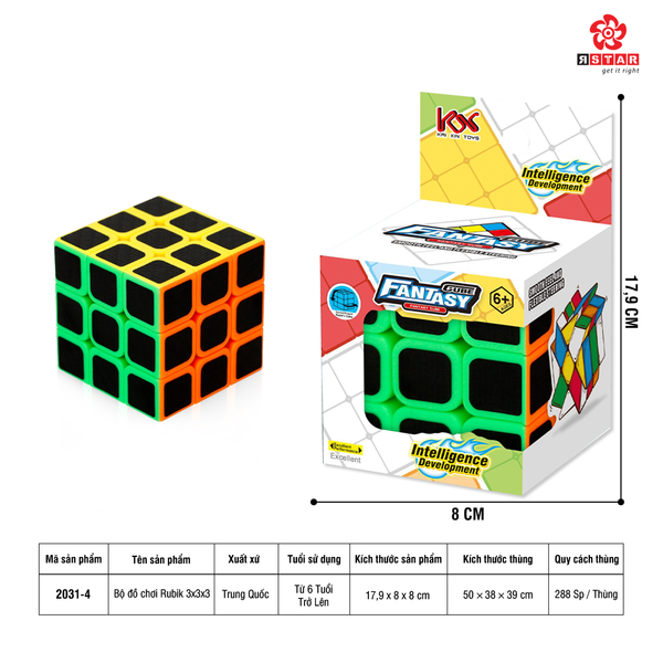  2031-4 Bộ Đồ Chơi Rubik 3X3X3 