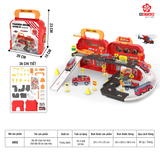  6692 Bộ đồ chơi mô hình Vali Bãi đỗ xe cứu hỏa 
