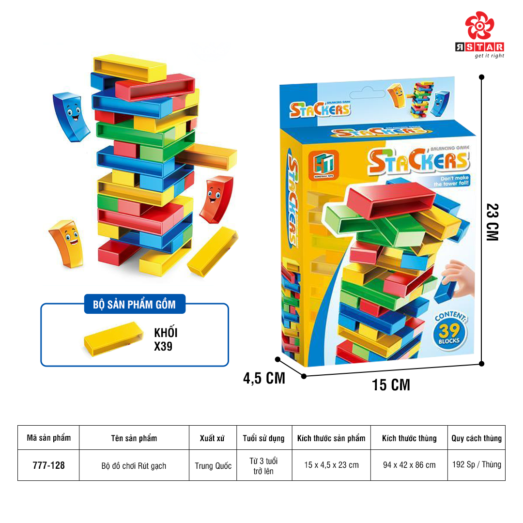  777-128 Bộ đồ chơi Rút gạch 