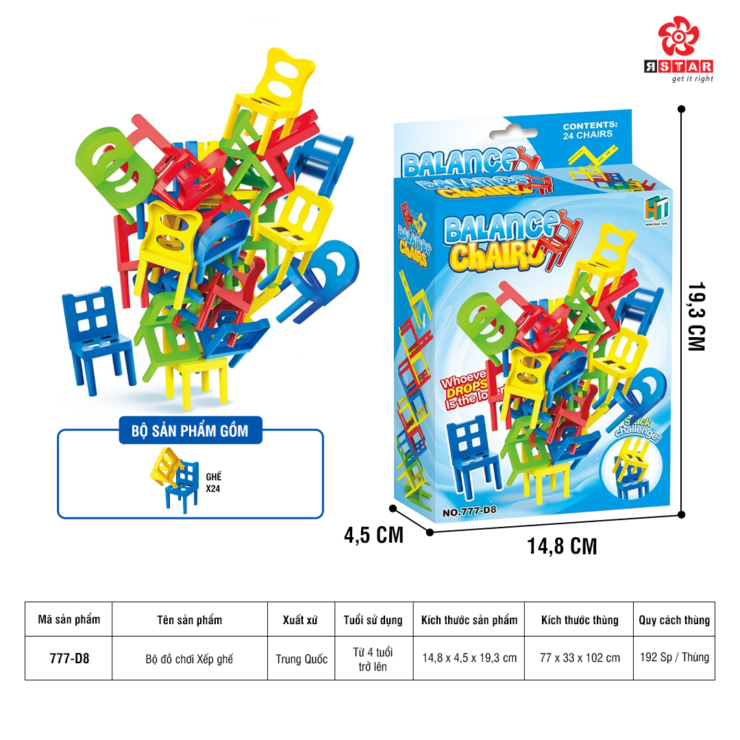  777-D8  Bộ đồ chơi Xếp ghế 