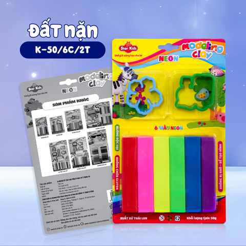  Bộ Đất Nặn Kèm Dụng Cụ Star Kids, Đa Dạng Kích Thước, Phát Triển Vận Động Tinh, An Toàn Cho Bé 