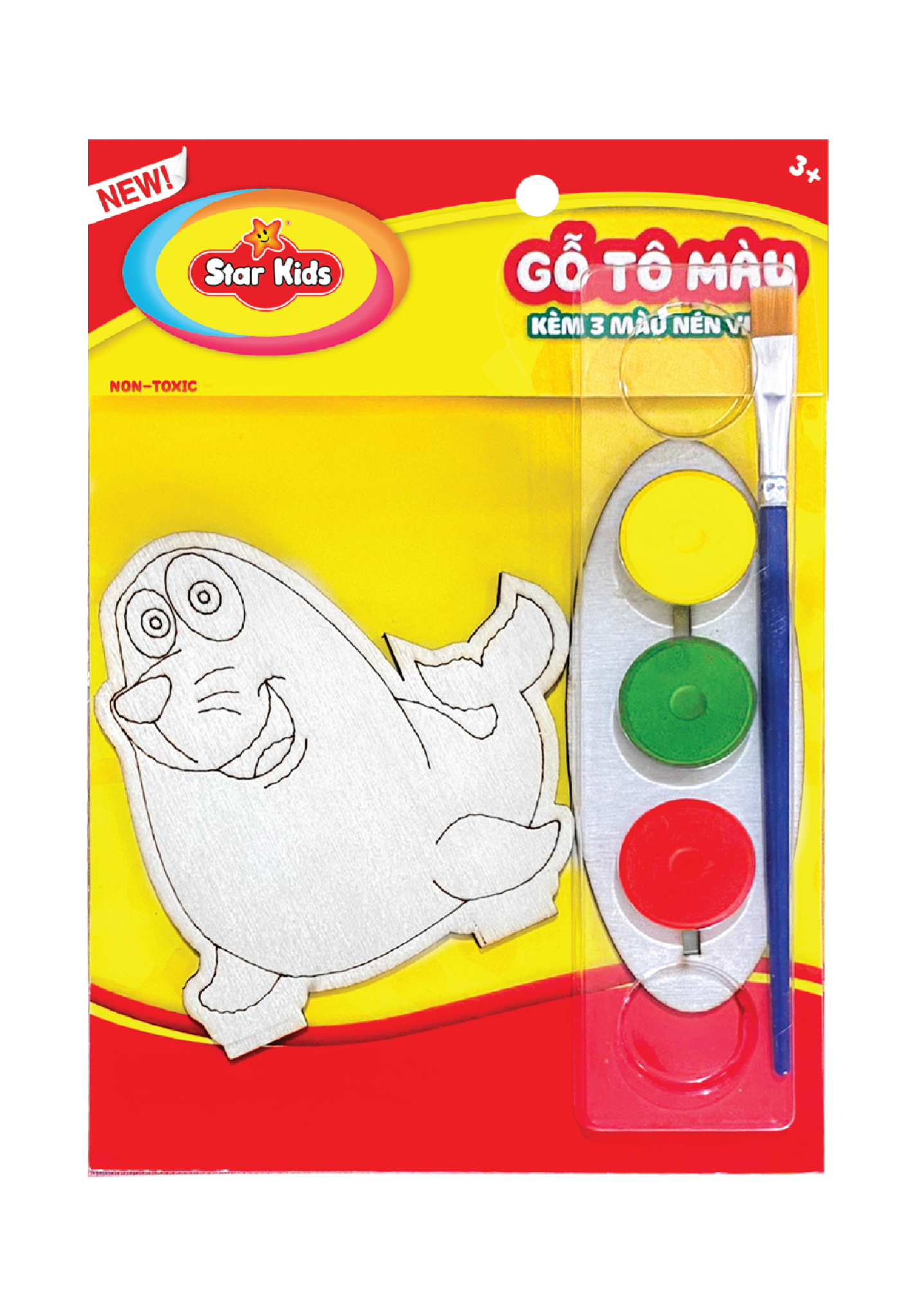 BỘ ĐỒ CHƠI GỖ TÔ MÀU KÈM 3 MÀU NÉN VIÊN (K-251)