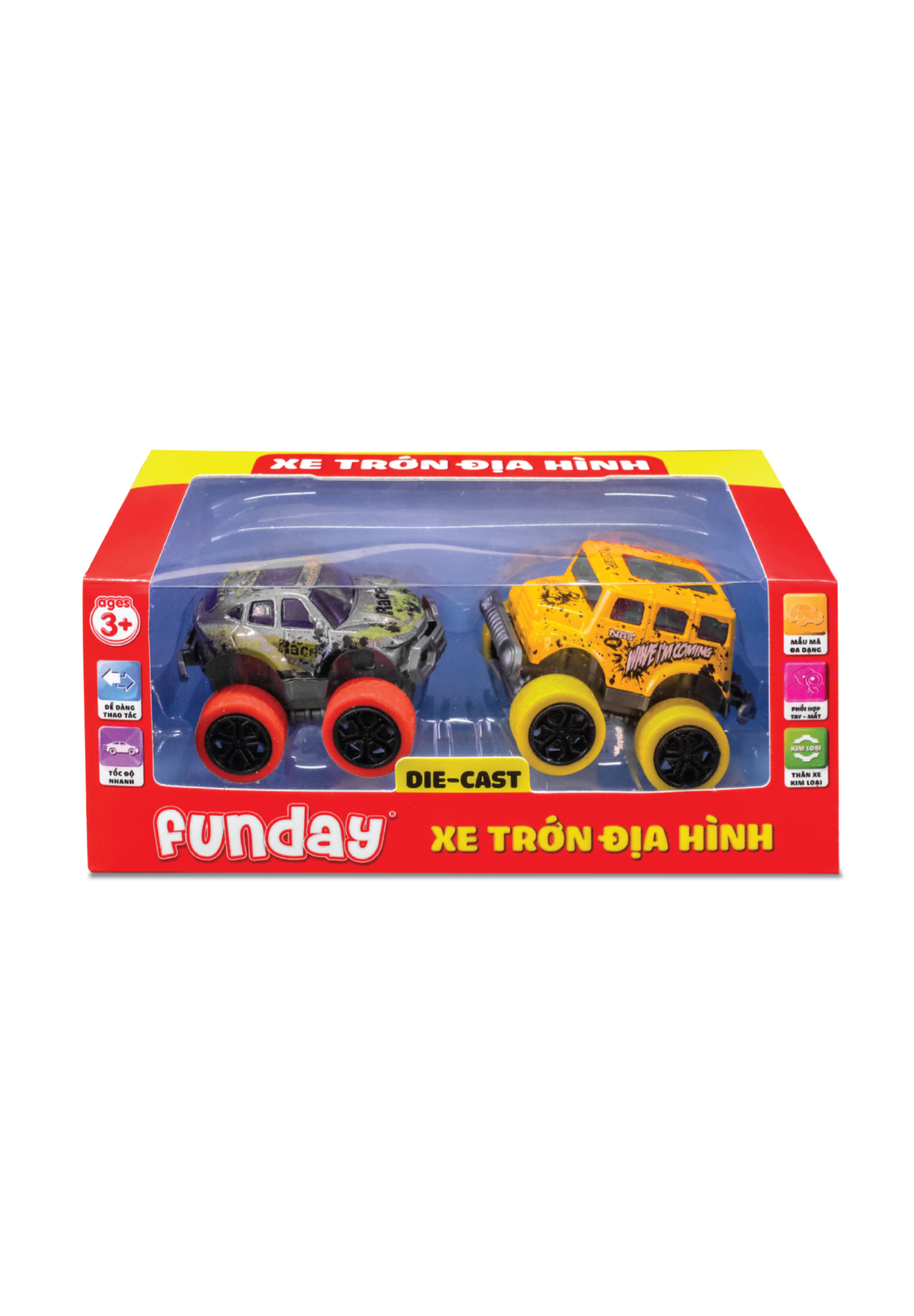 FD-0204 BỘ ĐỒ CHƠI 2 XE TRỚN ĐỊA HÌNH