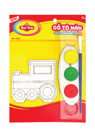  BỘ ĐỒ CHƠI GỖ TÔ MÀU KÈM 3 MÀU NÉN VIÊN (K-254) 