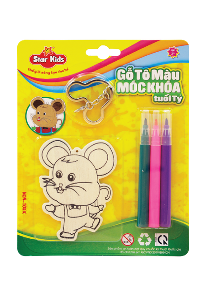  BỘ ĐỒ CHƠI TÔ GỖ MÓC KHÓA 12 CON GIÁP 