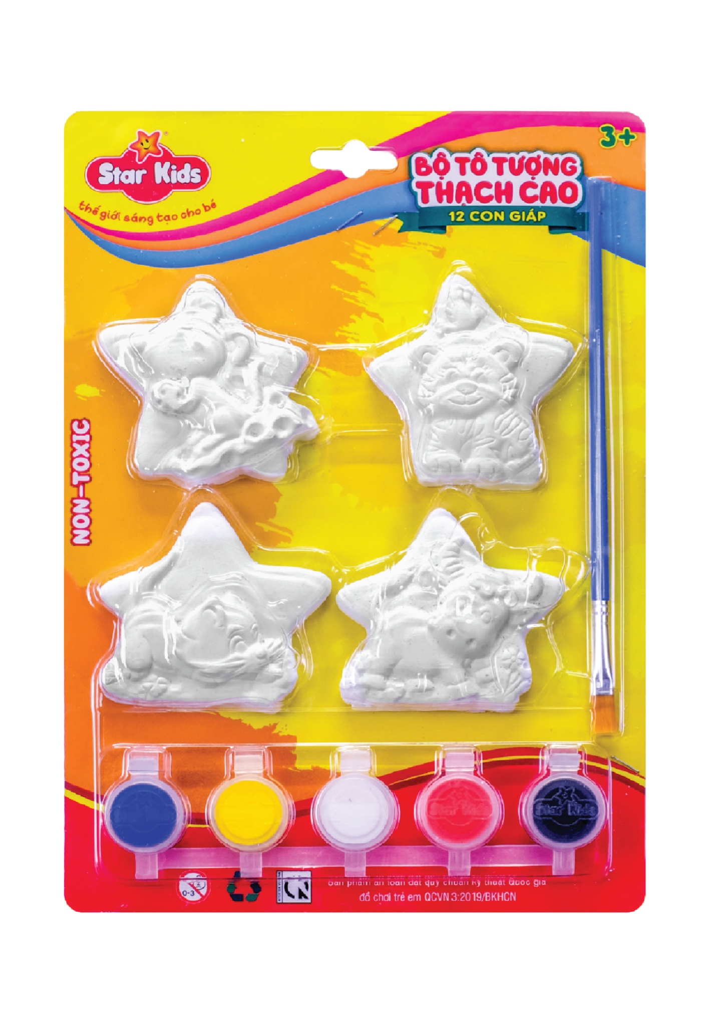 BỘ ĐỒ CHƠI TÔ TƯỢNG THẠCH CAO CHUỘT TRÂU CỌP MÈO (K-102/1)