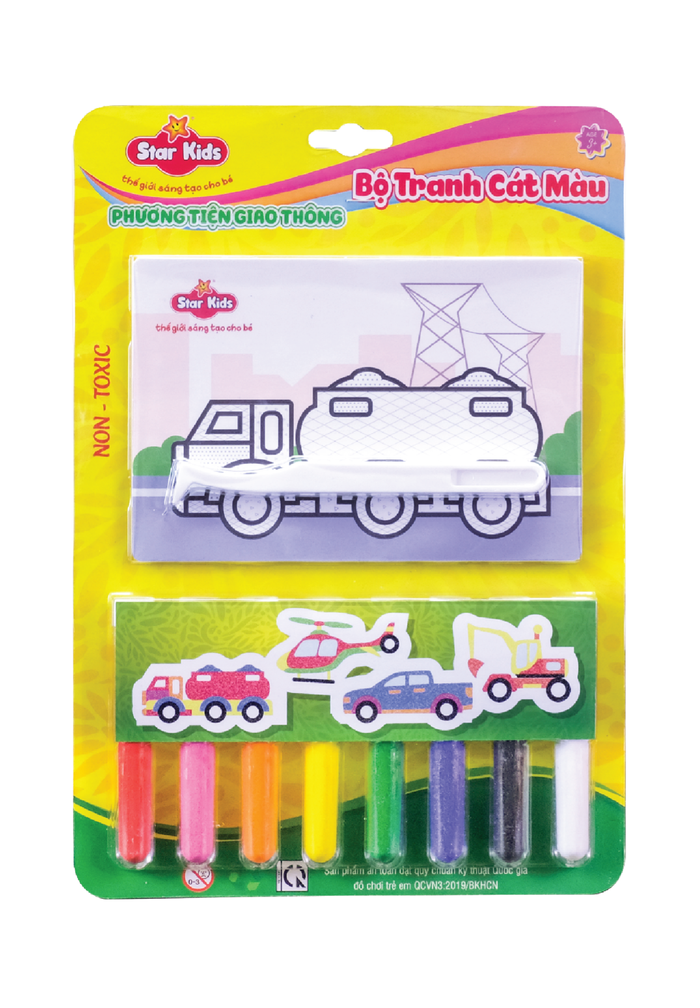 BỘ ĐỒ CHƠI TRANH CÁT MÀU PHƯƠNG TIỆN GIAO THÔNG (K-501)