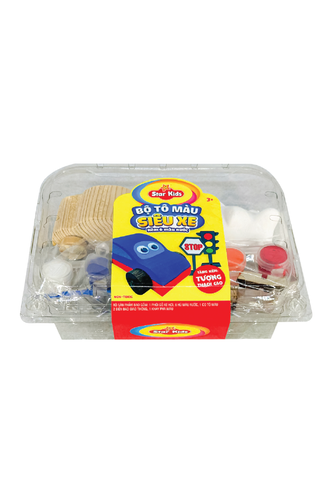  K-225/1 Bộ đồ chơi Gỗ tô màu Siêu xe Lắp ghép 