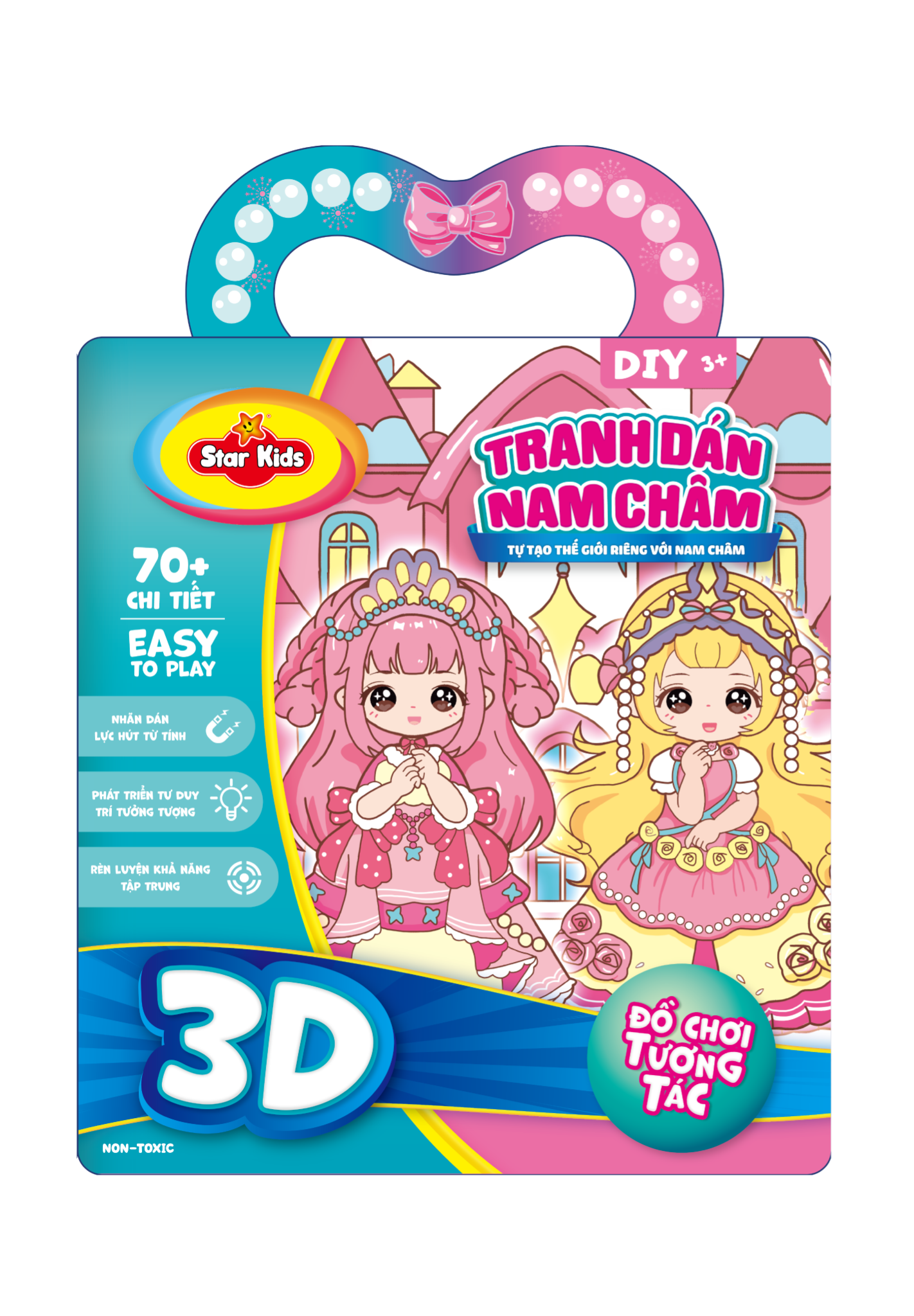 Bộ Đồ Chơi Tranh Dán Nam Châm 3D