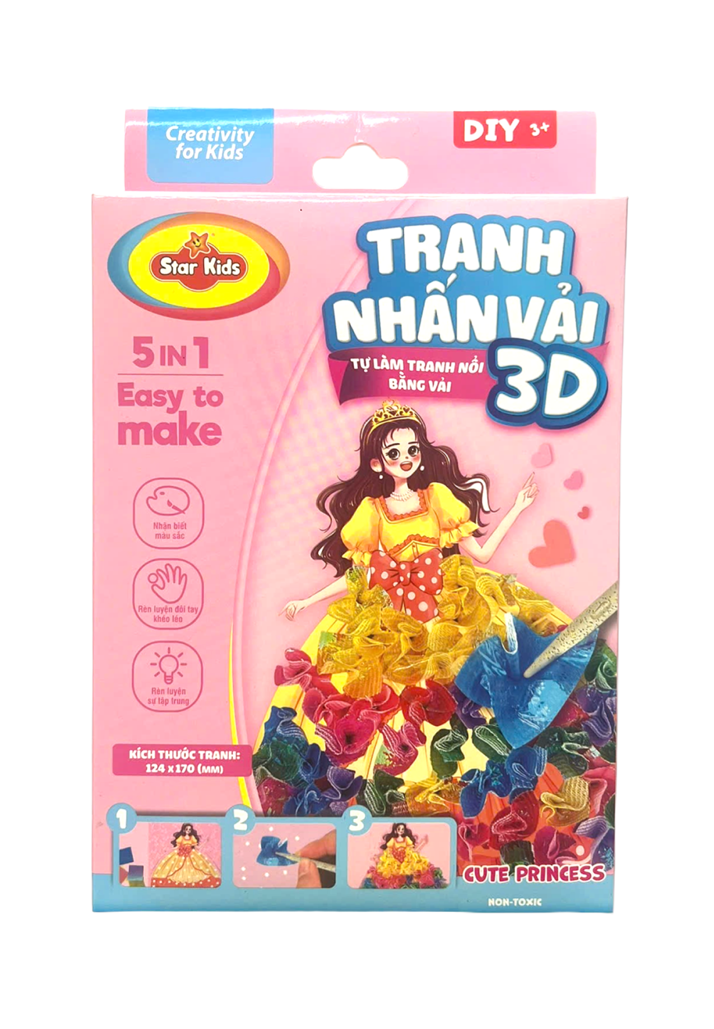Bộ Đồ Chơi Tranh Nhấn Vải 3D DIY