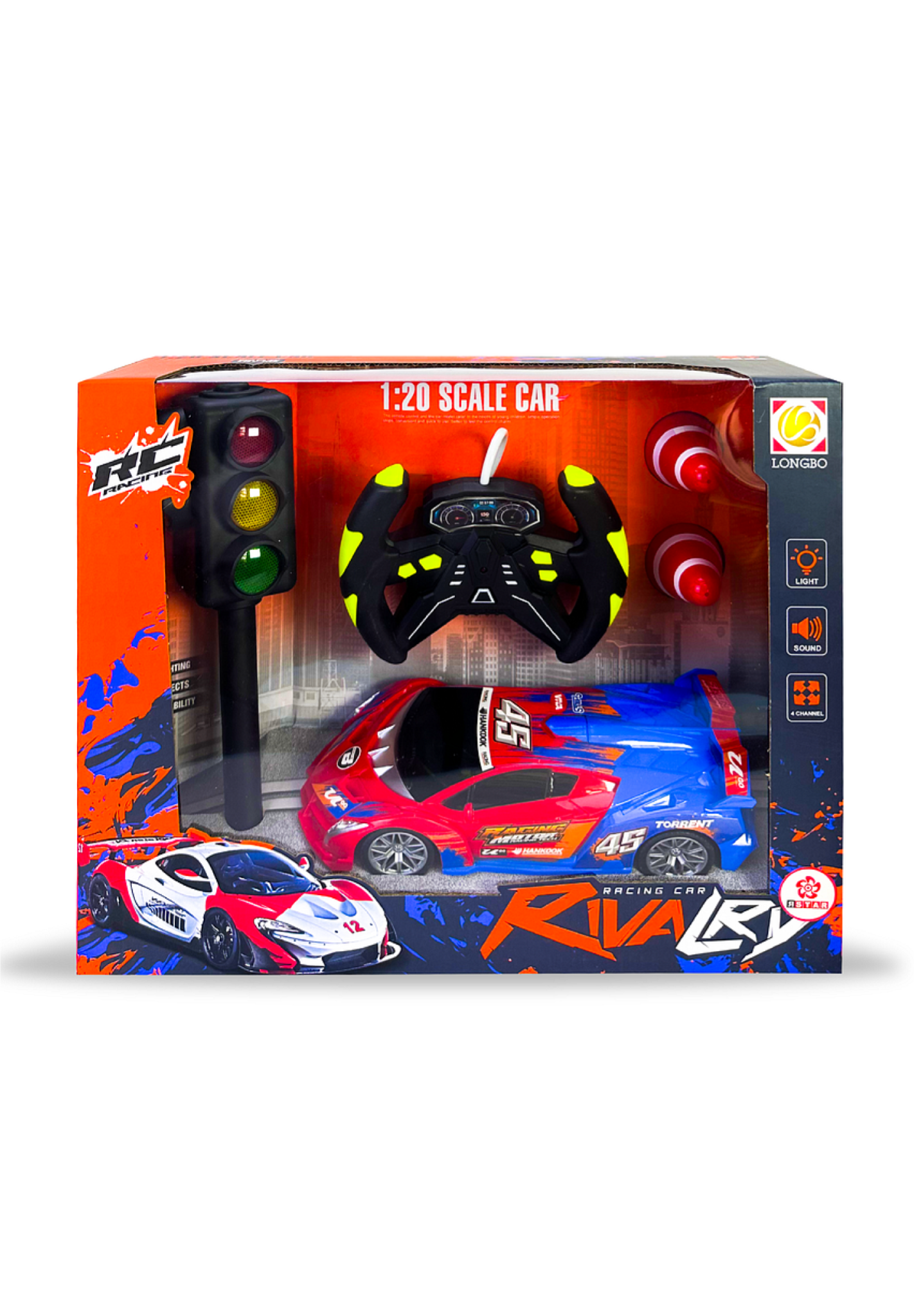 168-30N Bộ đồ chơi Siêu xe điều khiển từ xa và đèn giao thông