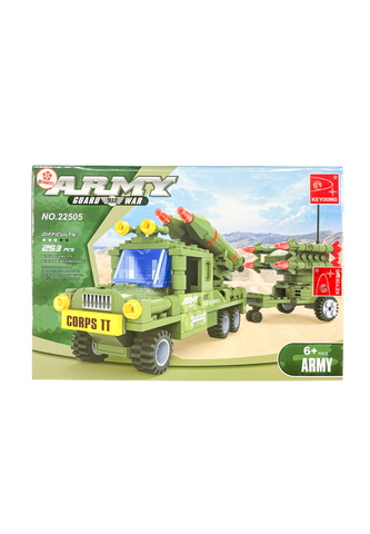  22505 Bộ đồ chơi lắp ráp Xe quân đội bắn tên lửa 