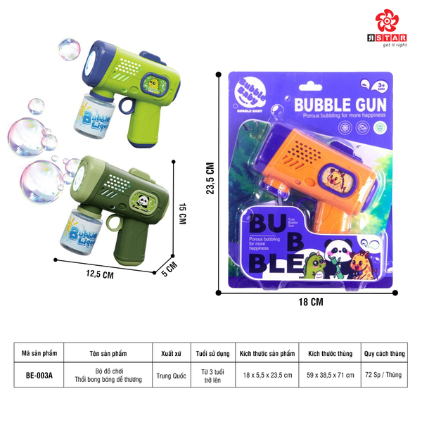  BE-003A Bộ đồ chơi Thổi bong bóng dễ thương 