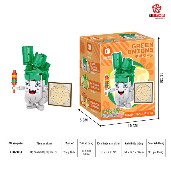  FC8290-1 Bộ Đồ Chơi Lắp Ráp Rau Củ 