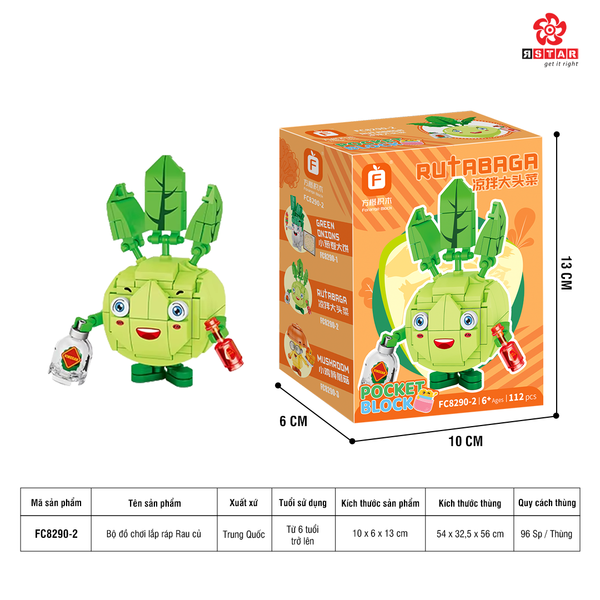  FC8290-2 Bộ Đồ Chơi Lắp Ráp Rau Củ 