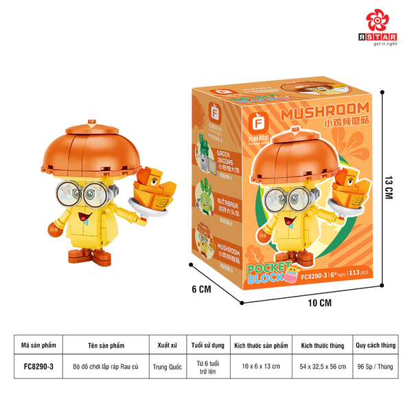  FC8290-3 Bộ Đồ Chơi Lắp Ráp Rau Củ 