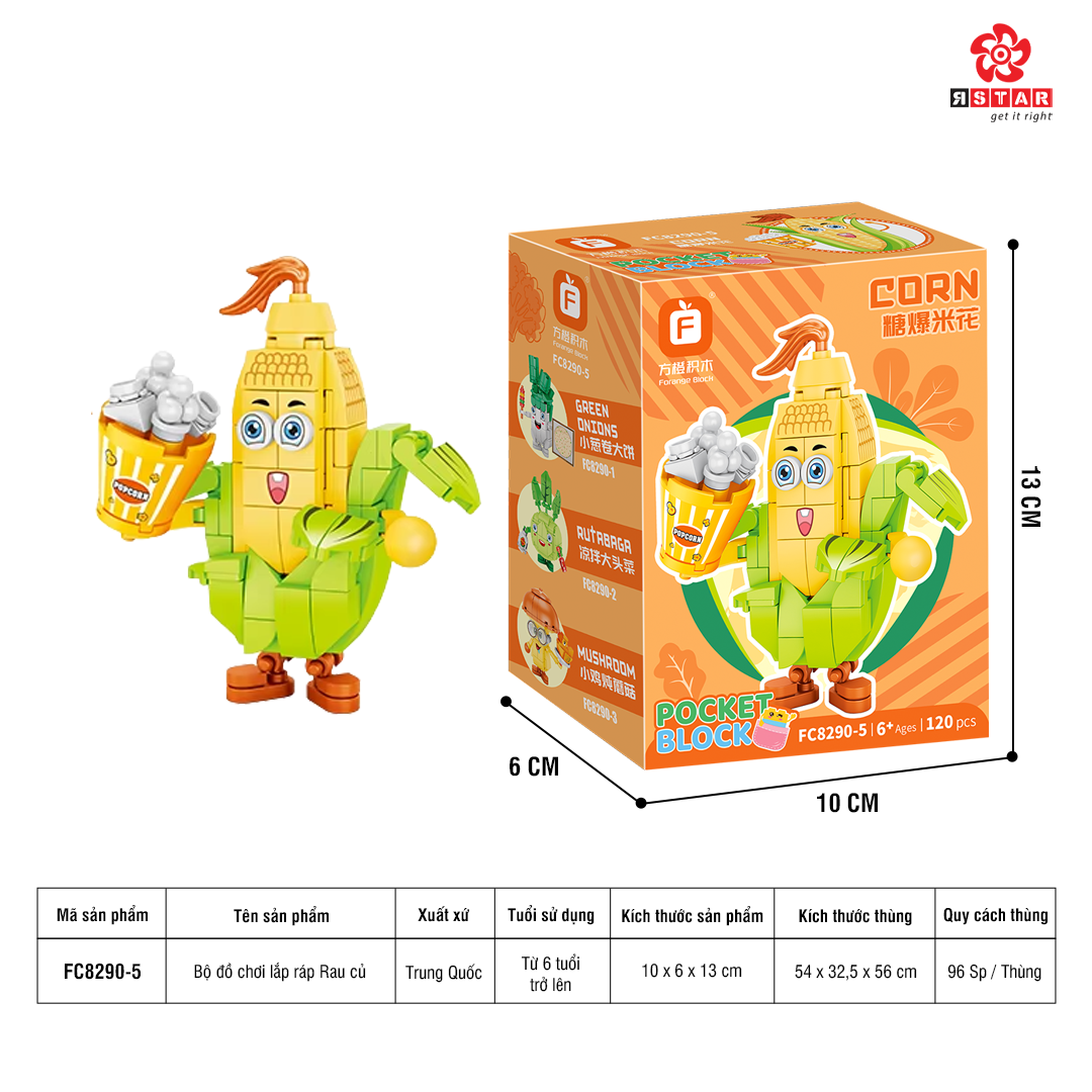  FC8290-5 Bộ Đồ Chơi Lắp Ráp Rau Củ 