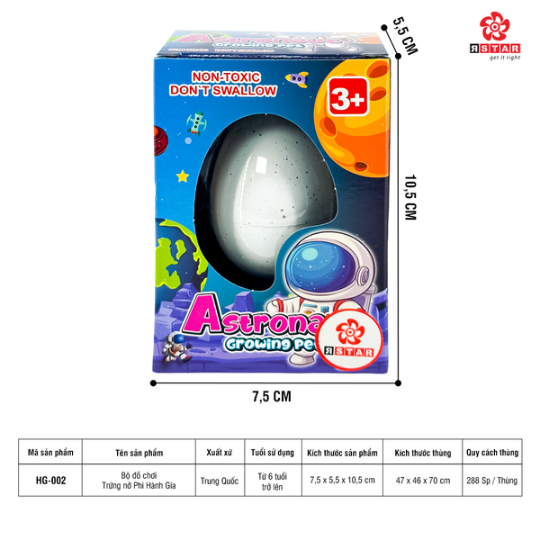  Hg-002 Bộ Đồ Chơi Trứng Nở Phi Hành Gia 