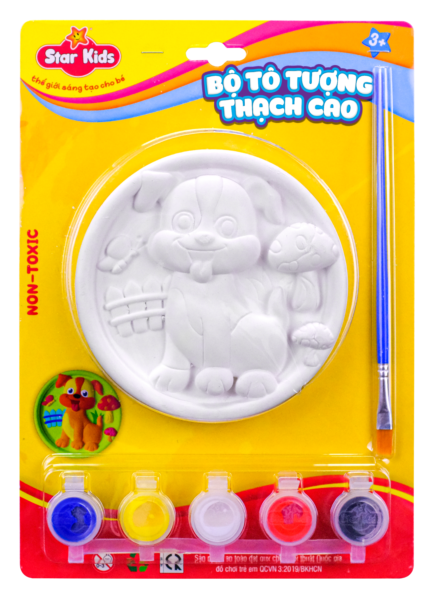  BỘ ĐỒ CHƠI TÔ TƯỢNG THẠCH CAO TRÒN 