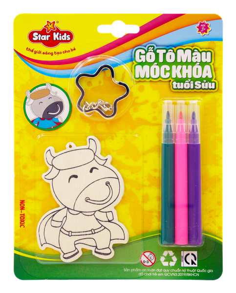  BỘ ĐỒ CHƠI TÔ GỖ MÓC KHÓA 12 CON GIÁP 