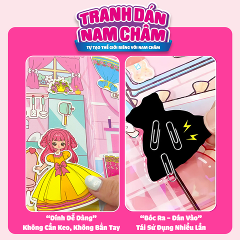  Bộ Đồ Chơi Tranh Dán Nam Châm 3D 