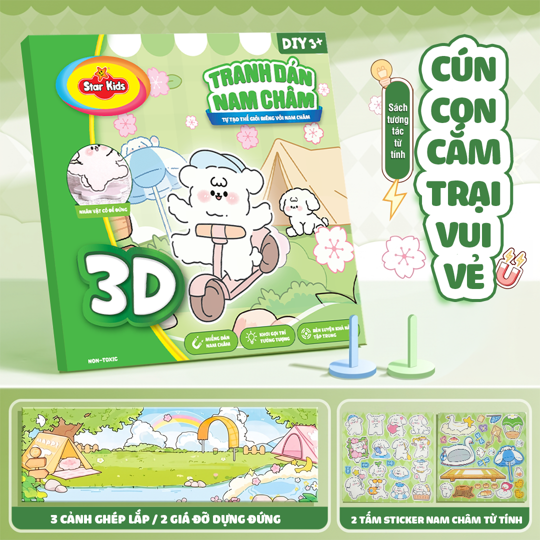  K-724 Bộ đồ chơi Tranh dán nam châm 