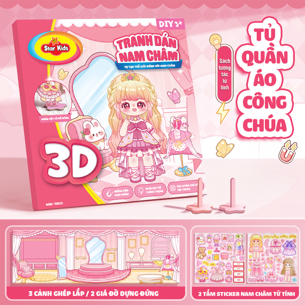  K-725 Bộ đồ chơi Tranh dán nam châm 