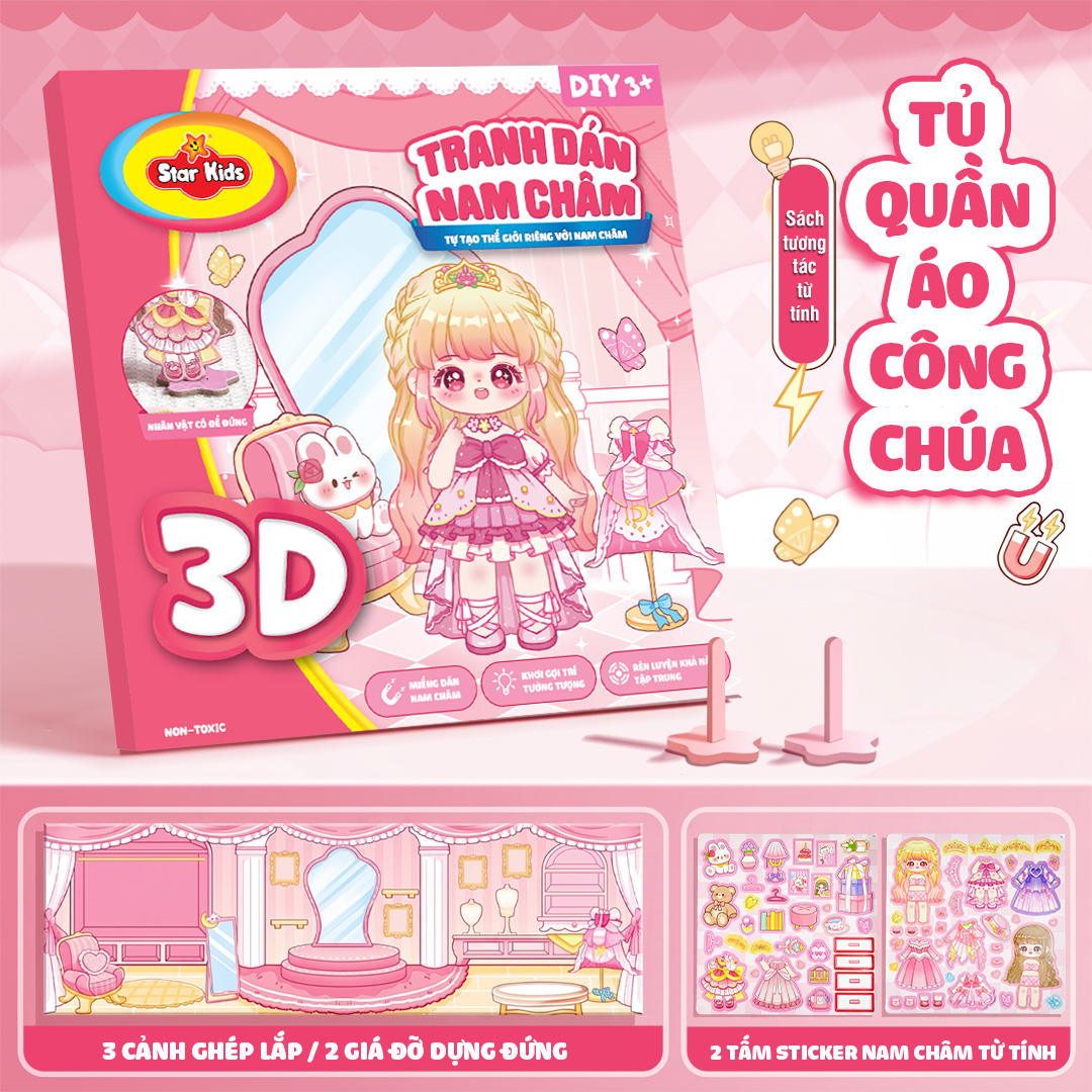  K-725 Bộ đồ chơi Tranh dán nam châm 