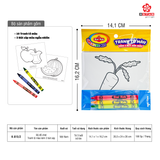  K-815/2 Bộ Đồ Chơi Tranh Tô Màu Kèm 3 Bút Sáp 