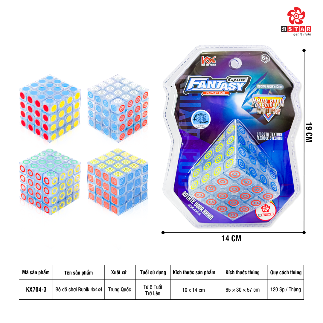  KX704-3 Bộ Đồ Chơi Rubik 4X4X4 