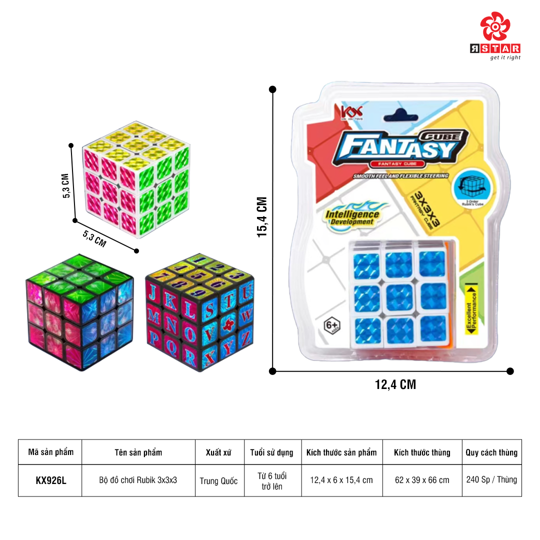  KX926L Bộ đồ chơi Rubik 3x3x3 