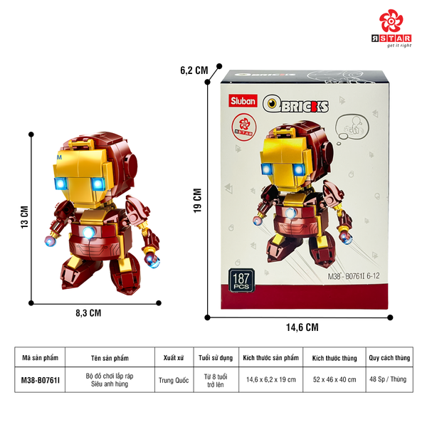  M38-B0761I Bộ Đồ Chơi Lắp Ráp Siêu Anh Hùng 