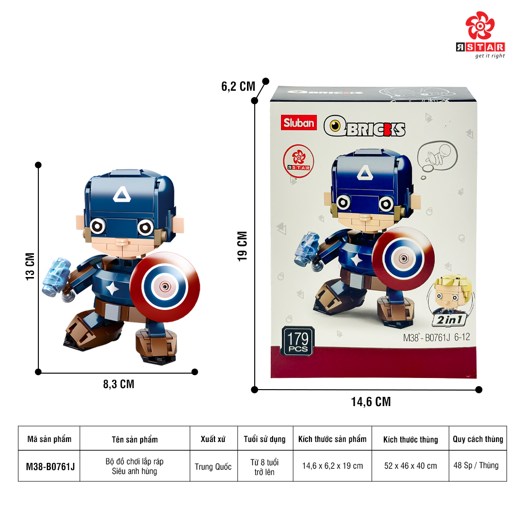  M38-B0761J Bộ Đồ Chơi Lắp Ráp Siêu Anh Hùng 