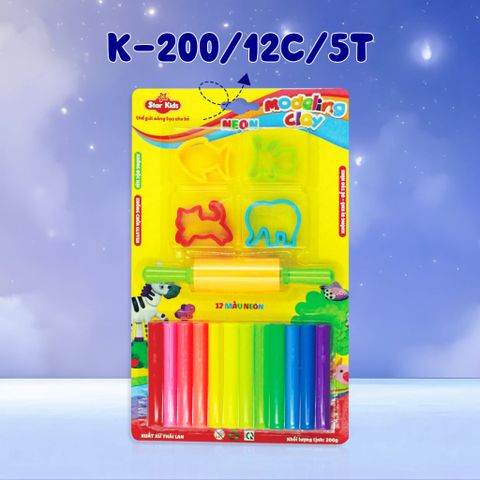  Bộ Đồ Chơi Đất Nặn 200g Star Kids, Kèm Dụng Cụ, Màu Tự Nhiên, An Toàn Cho Bé Trên 3 Tuổi 