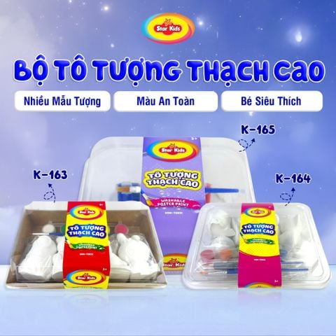  Bộ Đồ Chơi Tô Tượng Thạch Cao Star Kids Cho Bé - An Toàn, Dễ Tô, Kèm Màu Và Cọ Giúp Bé Sáng Tạo 