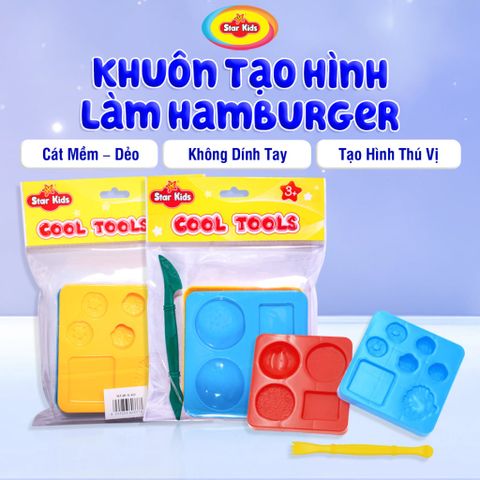 Bộ Khuôn Tạo Hình Star Kids Làm Hamburger, Đồ Chơi Đất Nặn, Rèn Luyện Khéo Léo, An Toàn Cho Trẻ 3+ 