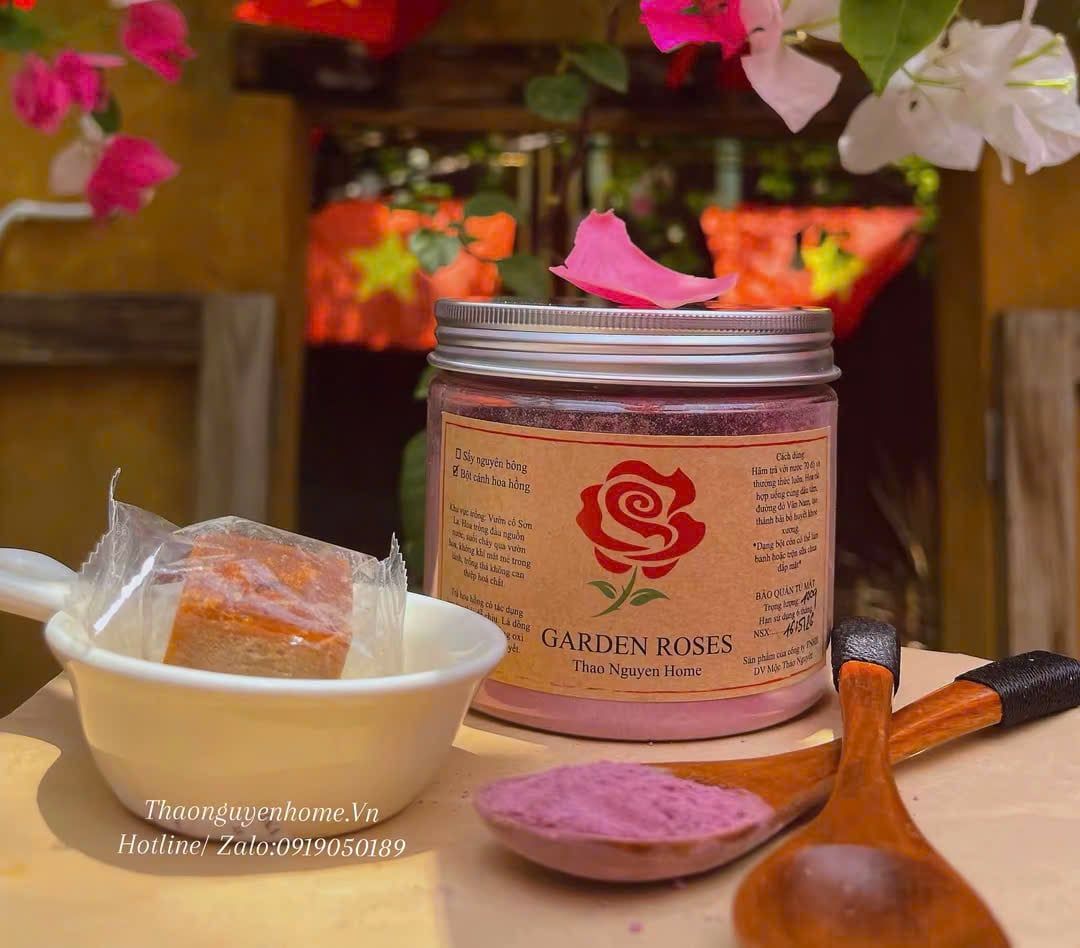 Bột cánh hoa hồng nhung cổ sạch hũ 100gram