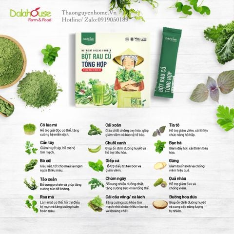  Bột rau củ hữu cơ 15 vị 