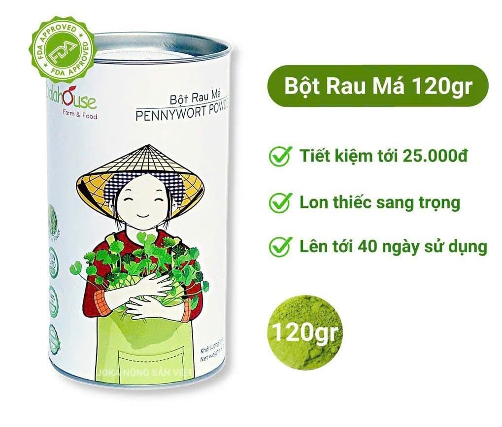 Bột rau má hữu cơ Dalahouse 120gram