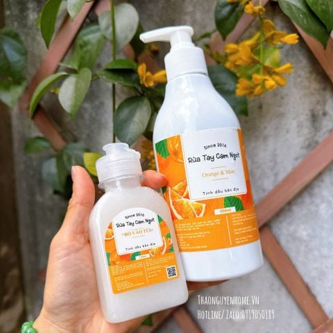  Nước rửa tay cam ngọt bạc hà set 600ml 