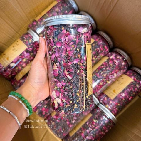  Trà lứt mầm đậu đen hoa hồng 800gram 